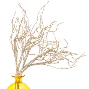 Декоративная веточка Зимний Куст светло-золотистая 45 см, 5 шт Hogewoning фото 2