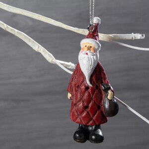 Елочная игрушка Новогодний Модник - Санта 9 см, подвеска