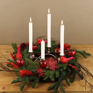 Свеча столовая Металлик 25*2.2 см белая, 4 шт Kaemingk фото 5