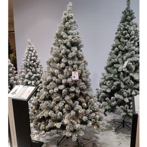 Искусственная елка с гирляндой Империал заснеженная 210 см, 380 теплых белых LED ламп, ПВХ Kaemingk фото 2