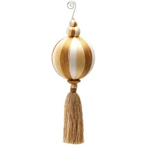 Елочный шар с кисточкой Палаццо Реале 31 см золотой