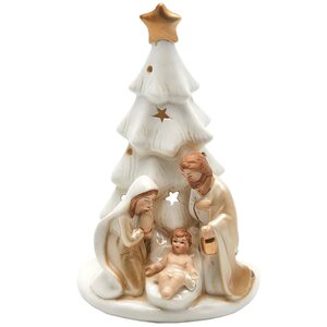 Керамический подсвечник Рождение Иисуса: Сказочная ночь в Вифлееме 18 см EDG фото 4
