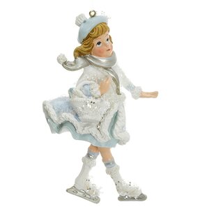 Елочная игрушка Девочка на Коньках из Ледяной Сказки 11 см, подвеска Holiday Classics фото 1