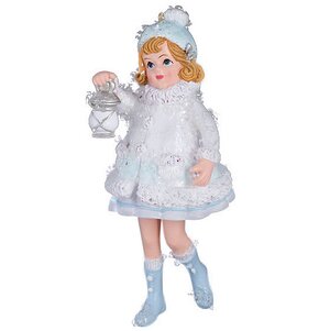 Елочная игрушка Девочка с Фонариком из Ледяной Сказки 12 см, подвеска Holiday Classics фото 1