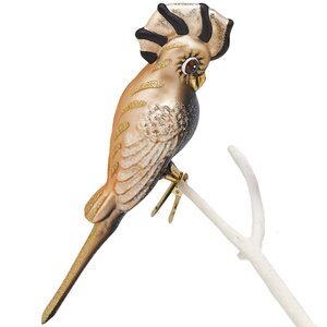 Стеклянная елочная игрушка Попугай Луиджи из равнины Ди Маджио 24 см, клипса EDG фото 1