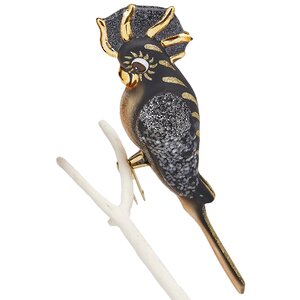 Стеклянная елочная игрушка Попугай Сальери из равнины Ди Маджио 24 см, клипса EDG фото 1