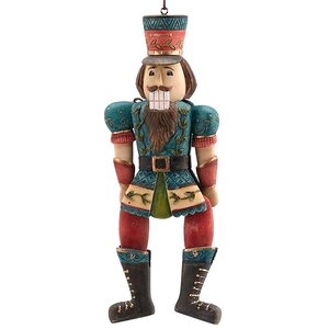 Елочная игрушка-марионетка Щелкунчик - Folk Art Collection 19 см, подвеска EDG фото 3