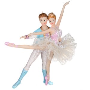 Елочное украшение Балетная пара Аллегро в бежевом 18 см, подвеска Holiday Classics фото 1