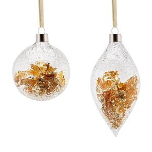 Набор стеклянных елочных игрушек Gota de Lluvia 8 см, 12 шт EDG фото 2