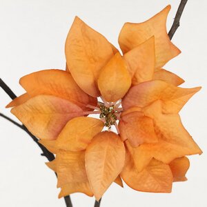 Искусственная пуансеттия Остилия 16 см светло-оранжевая EDG фото 3