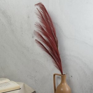 Декоративная ветка с перьями Коко Пальмьери 100 см, бордовая EDG фото 2