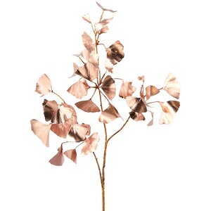 Искусственная ветка Гингко Ольфера 81 см медно-розовая EDG фото 4
