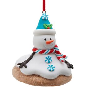 Елочная игрушка Снеговик Бернард - Christmas Biscotti 9 см, подвеска EDG фото 1