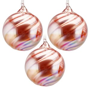 Набор стеклянных шаров Borsellino 9 см розовый, 12 шт EDG фото 2