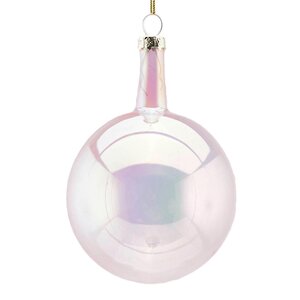 Набор стеклянных шаров Viva Lamberto 8 см, 6 шт, жемчужно-розовый EDG фото 2