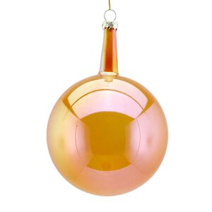 Набор стеклянных шаров Viva Lamberto 10 см, 6 шт, янтарный EDG фото 2