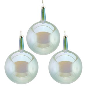 Набор стеклянных шаров Viva Lamberto 10 см, 6 шт, светло-зеленый EDG фото 1