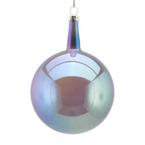Набор стеклянных шаров Viva Lamberto 10 см, 6 шт, голубой EDG фото 2