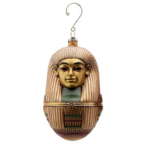 Коллекционная елочная игрушка Сновидения Красного Нила - Клеопатра 16 см золотая, подвеска, стекло EDG фото 1