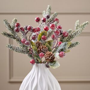 Ветка Ягодный букет 20 см, ЛИТАЯ 100% Kaemingk фото 4