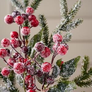 Ветка Ягодный букет 50 см, ЛИТАЯ 100% Kaemingk фото 2