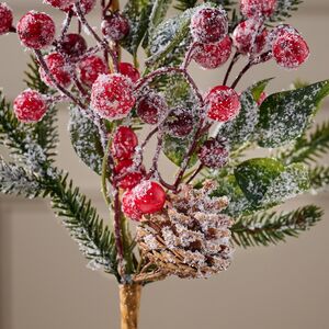 Ветка Ягодный букет 50 см, ЛИТАЯ 100% Kaemingk фото 5