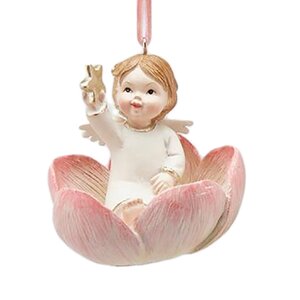 Елочная игрушка Ангелок Венди - Rapsodia dei Fiori 7 см, подвеска EDG фото 4