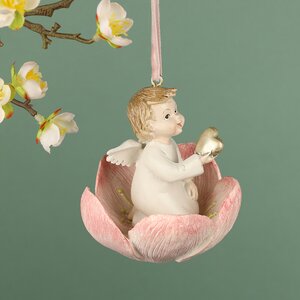 Елочная игрушка Ангелок Арья - Rapsodia dei Fiori 7 см, подвеска EDG фото 1