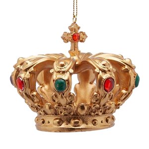 Елочная игрушка Golden Crown 8 см, подвеска EDG фото 1