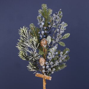 Хвойная ветка Nordberry заснеженная 50 см Kaemingk фото 9