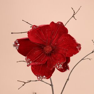 Искусственный цветок Магнолия Red Velvet 25 см Kaemingk фото 1