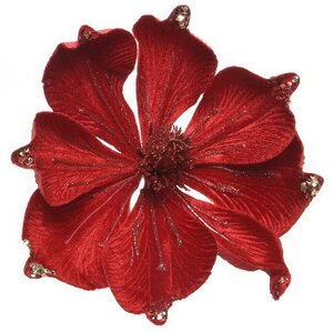 Искусственный цветок Магнолия Red Velvet 25 см Kaemingk фото 3