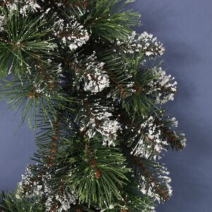 Венок заснеженный Финлей 50 см, ЛЕСКА + ПВХ Kaemingk фото 2