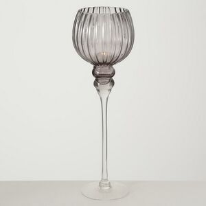 Набор стеклянных подсвечников - бокалов Модена 30-40 см серый, 3 шт Boltze фото 3