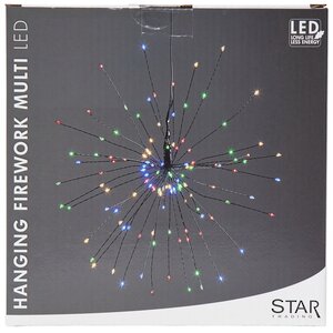 Светодиодное украшение Firework Multi 26 см, 120 разноцветных LED ламп, черная проволока, IP20 Star Trading фото 4