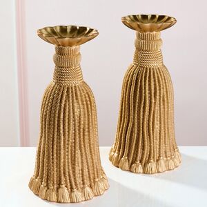 Декоративный подсвечник Grande Tassel 26 см золотой EDG фото 6