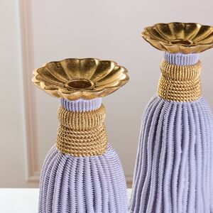 Декоративный подсвечник Grande Tassel 26 см лавандовый EDG фото 4