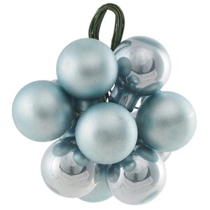 Гроздь стеклянных шаров на проволоке 2 см misty blue mix, 10 шт Winter Deco фото 1