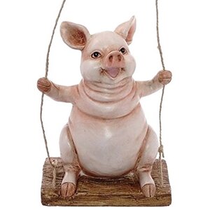 Фигурка Свинка на качелях 15 см