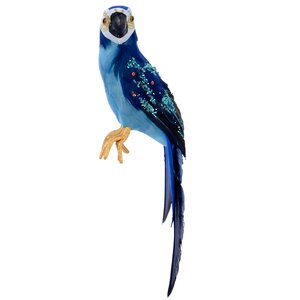 Декоративная фигура Королевский попугай Доменико 34 см сине-голубой Kaemingk фото 2