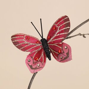 Елочная игрушка Бабочка Королевы Александры 9*6 см на проволоке, 4 шт Kaemingk фото 2