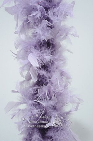 Гирлянда Боа из перьев 184 см лиловый Kaemingk фото 1