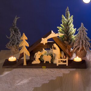 Рождественский вертеп - подсвечник Рождение Иисуса 45*19 см, на 2 свечи Sigro фото 2