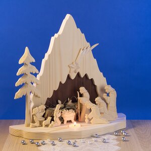 Рождественский вертеп - подсвечник Поклонение волхвов 39*38 см, для 1 свечи Sigro фото 2