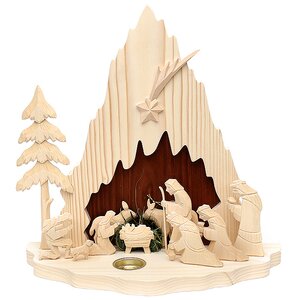 Рождественский вертеп - подсвечник Поклонение волхвов 39*38 см, для 1 свечи Sigro фото 3