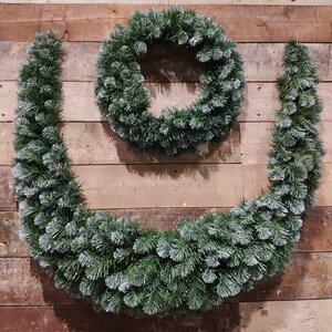 Венок Колорадо Заснеженный 90 см, ПВХ Triumph Tree фото 2