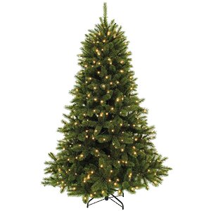 Искусственная елка с лампочками Лесная Красавица 215 cм, 304 теплых белых ламп, ЛЕСКА + ПВХ Triumph Tree фото 1