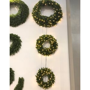 Венок с лампочками Лесная Красавица 90 см, 96 теплых белых LED ламп, ЛЕСКА Triumph Tree фото 3