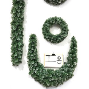 Венок Колорадо Заснеженный 90 см, ПВХ Triumph Tree фото 3