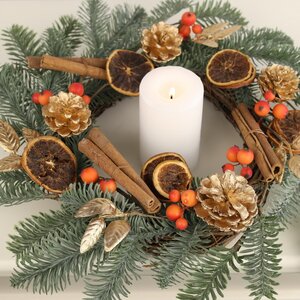 Новогодний венок для свечи Gluhwein 40 см Kaemingk фото 3